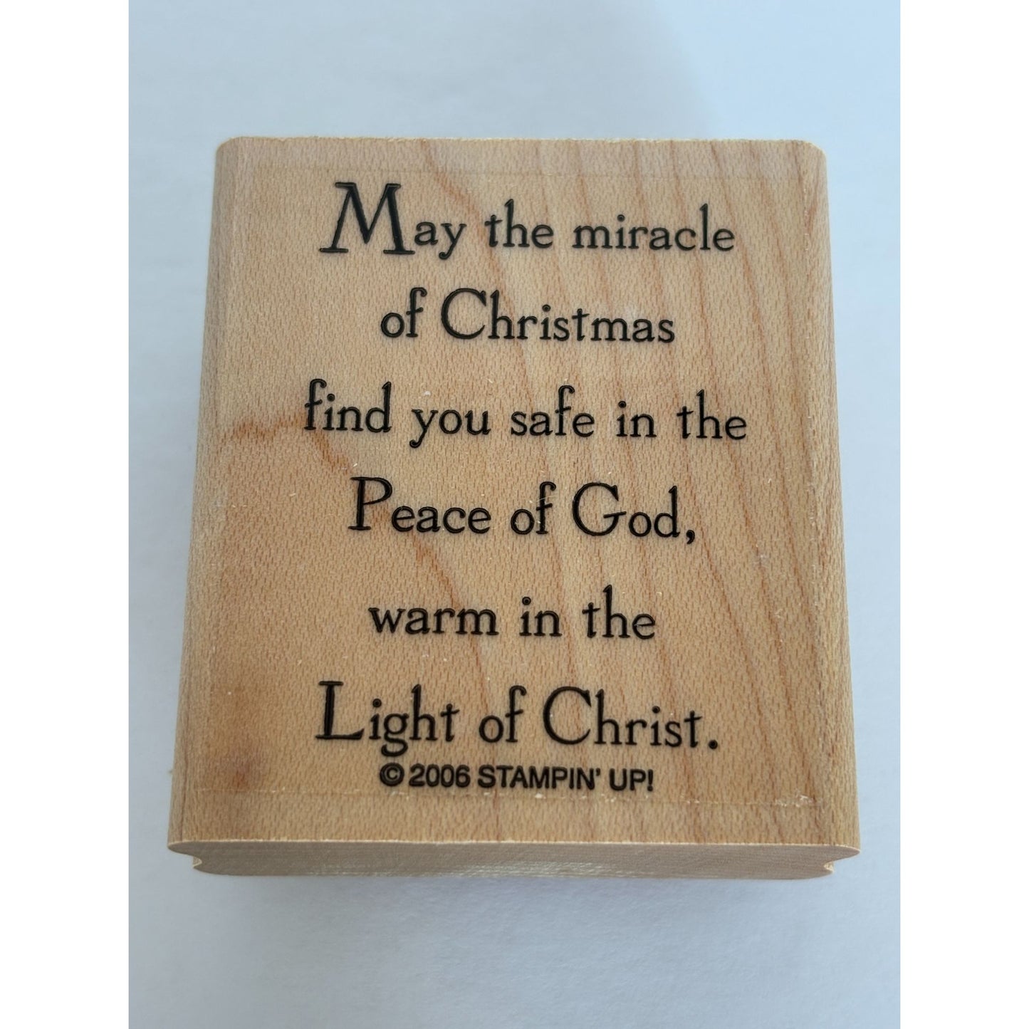 Stampin Up Rubber Stamp Christmas Miracle Religious Christian Words Sentiment