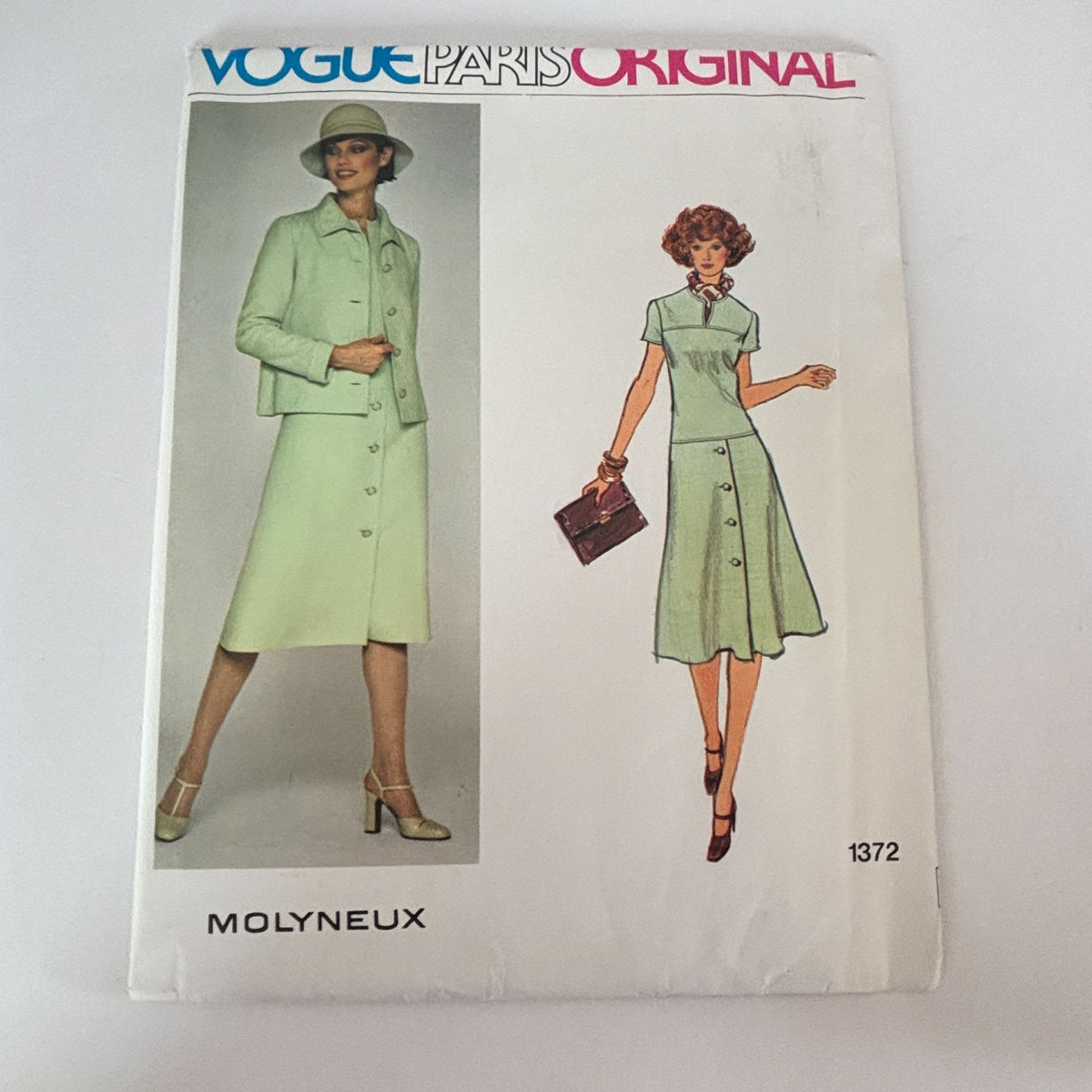 Vogue Paris Original Sewing Pattern 1372 Molyneux Jacket Dress Designer 10 70s UC Vintage A-Line