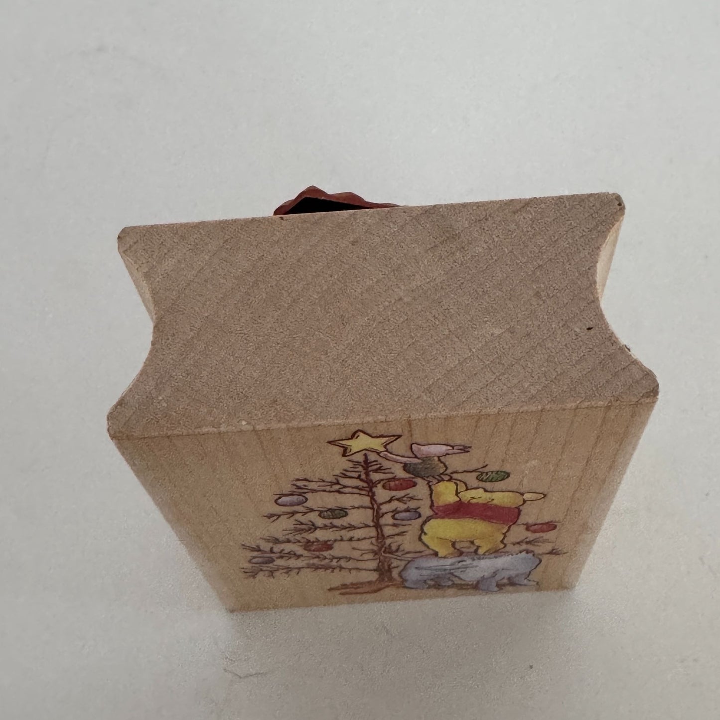 Disney All Night Media Rubber Stamp Trimming The Tree Winnie The Pooh Christmas
