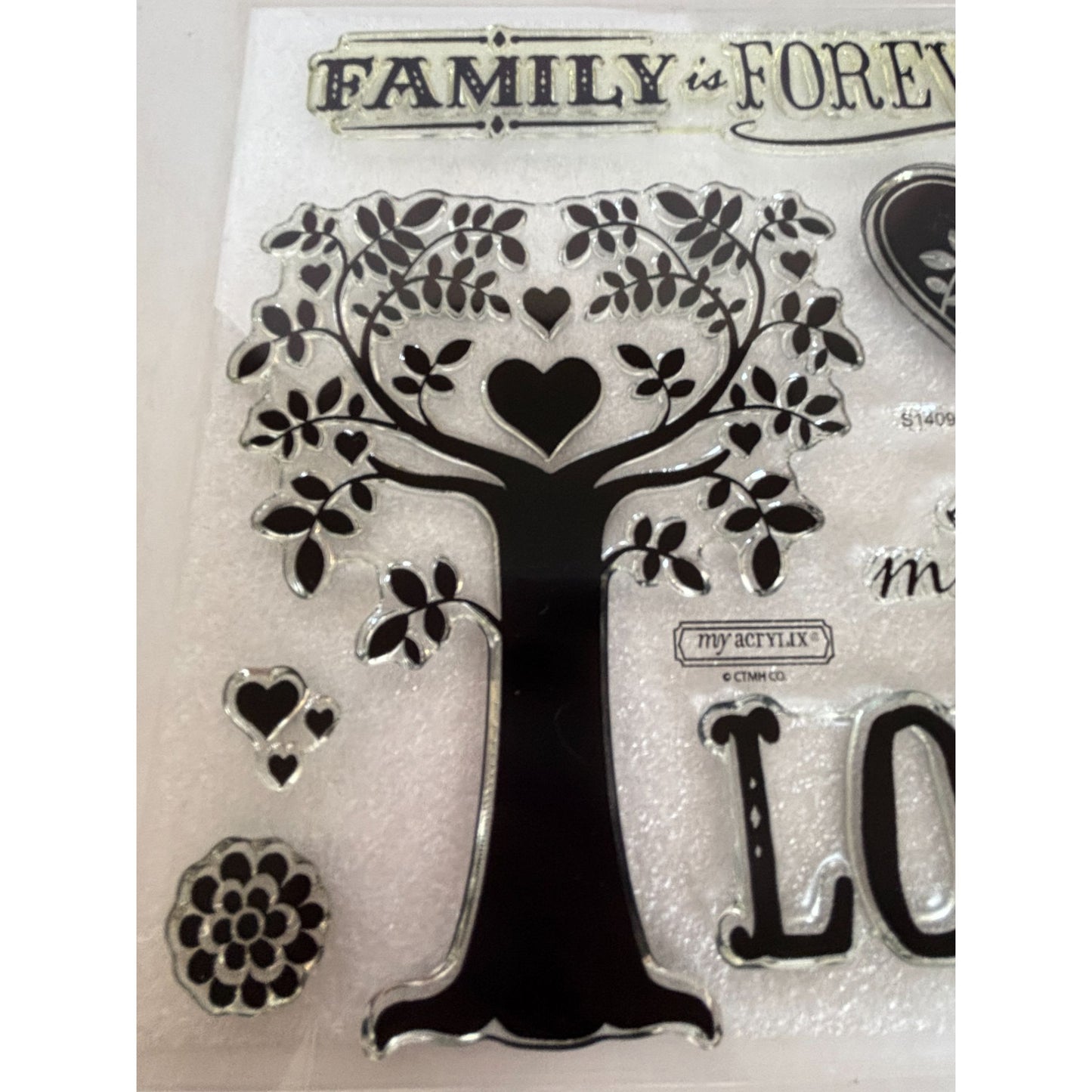 CTMH Acrylic Stamp Set Family is Forever Tree Sweet Moments Art My Acrylix S1409