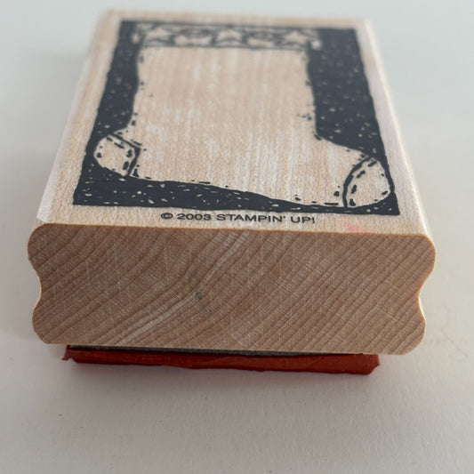 Stampin Up Rubber Stamp Christmas Stocking Winter Holiday Card Making Craft Star