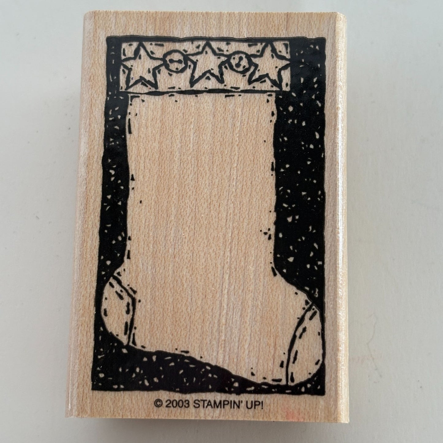 Stampin Up Rubber Stamp Christmas Stocking Winter Holiday Card Making Craft Star