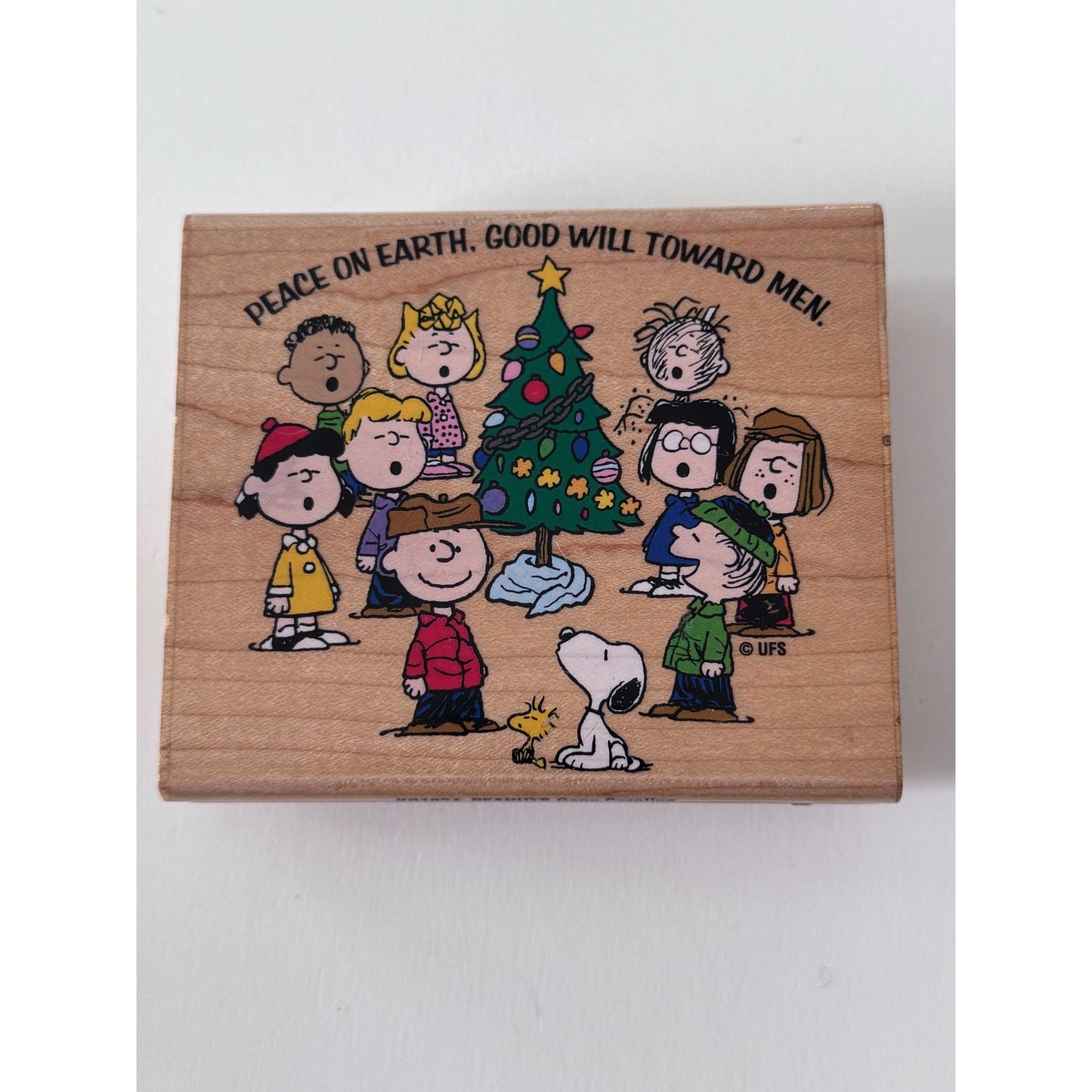 Stampabilities Peanuts Gang Caroling Rubber Stamp Snoopy Charlie Brown Christmas Holiday