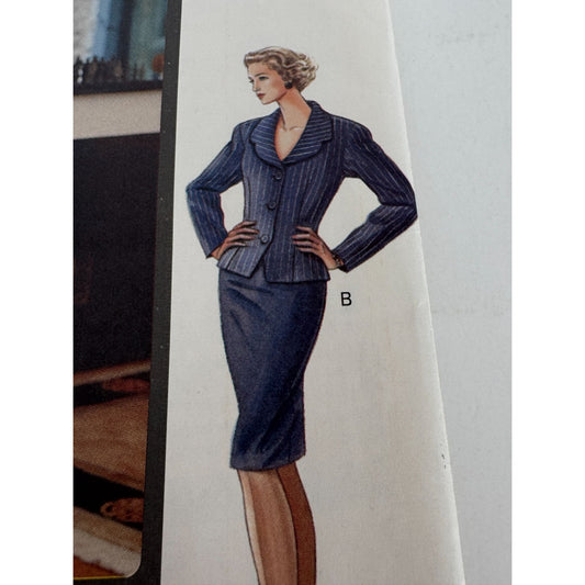Vogue Classics Sewing Pattern 7745 Top and Skirt Suit Career 6-10 Very Easy UC