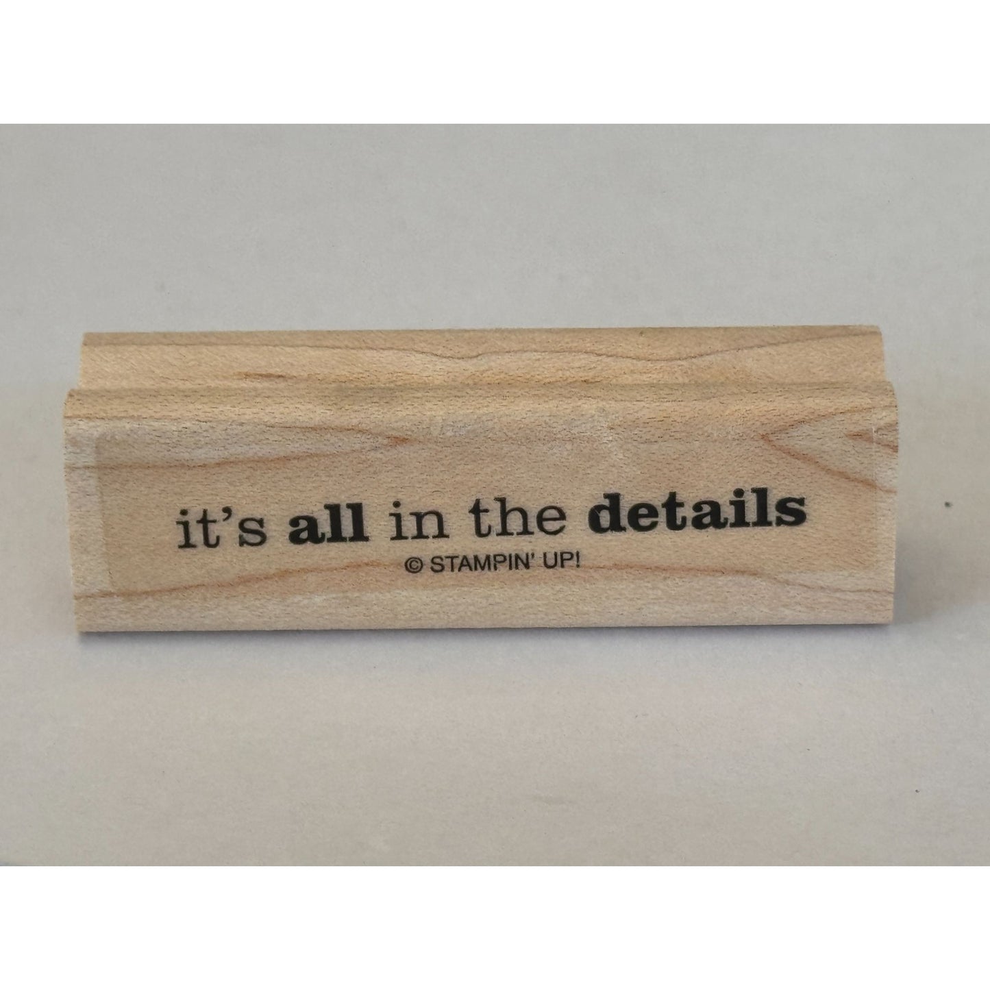 Stampin Up Rubber Stamp Its All In The Details Cardmaking Words Scrapbooking Art