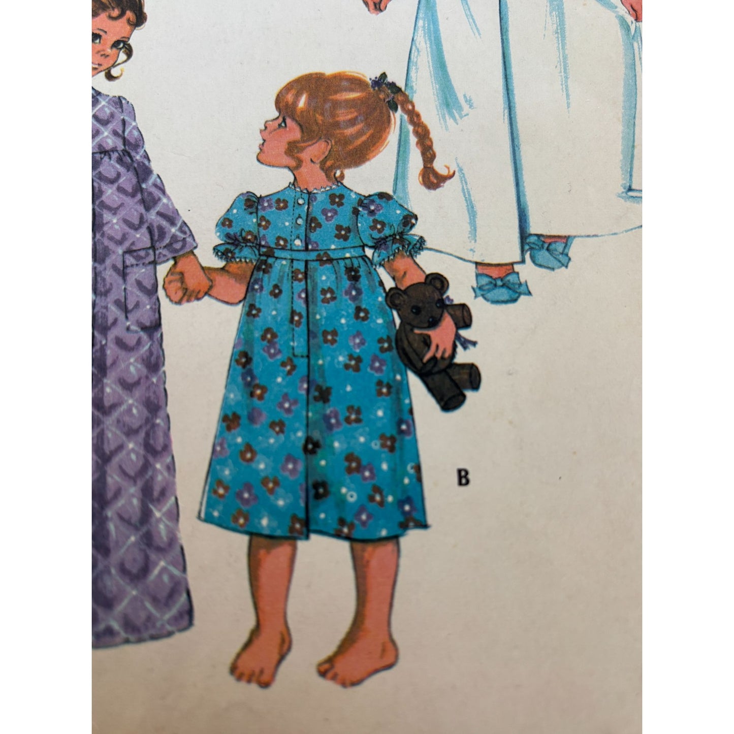 McCalls Sewing Pattern 2621 Girls Long Nightgown Robe Pajamas Size 4 Uncut 1970s