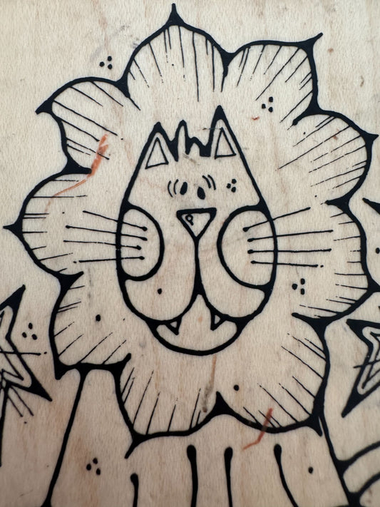 Whipper Snapper Rubber Stamp Circus Lion Animal Card Making Craft Large AO51