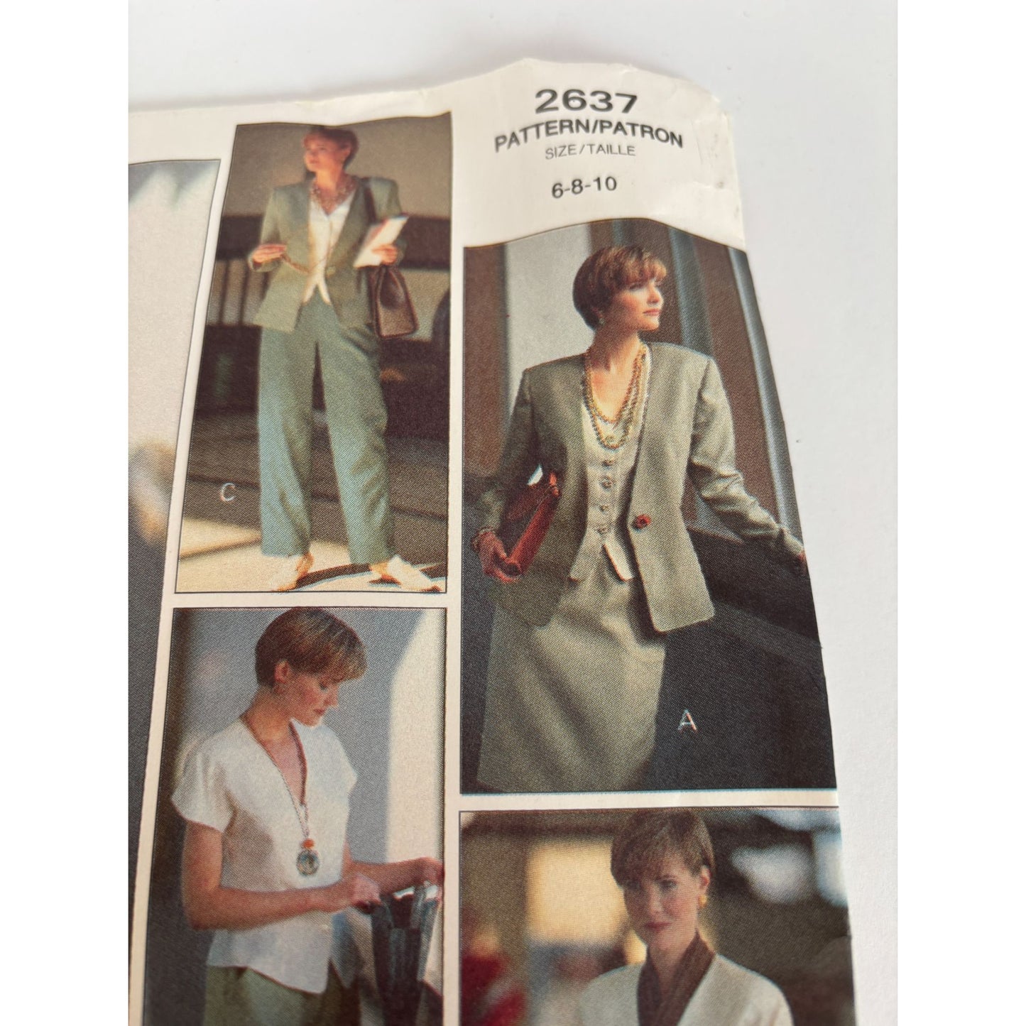 Vogue Sewing Pattern 2637 Career Wardrobe 6-10 Jacket Skirt Shorts Pants Easy UC