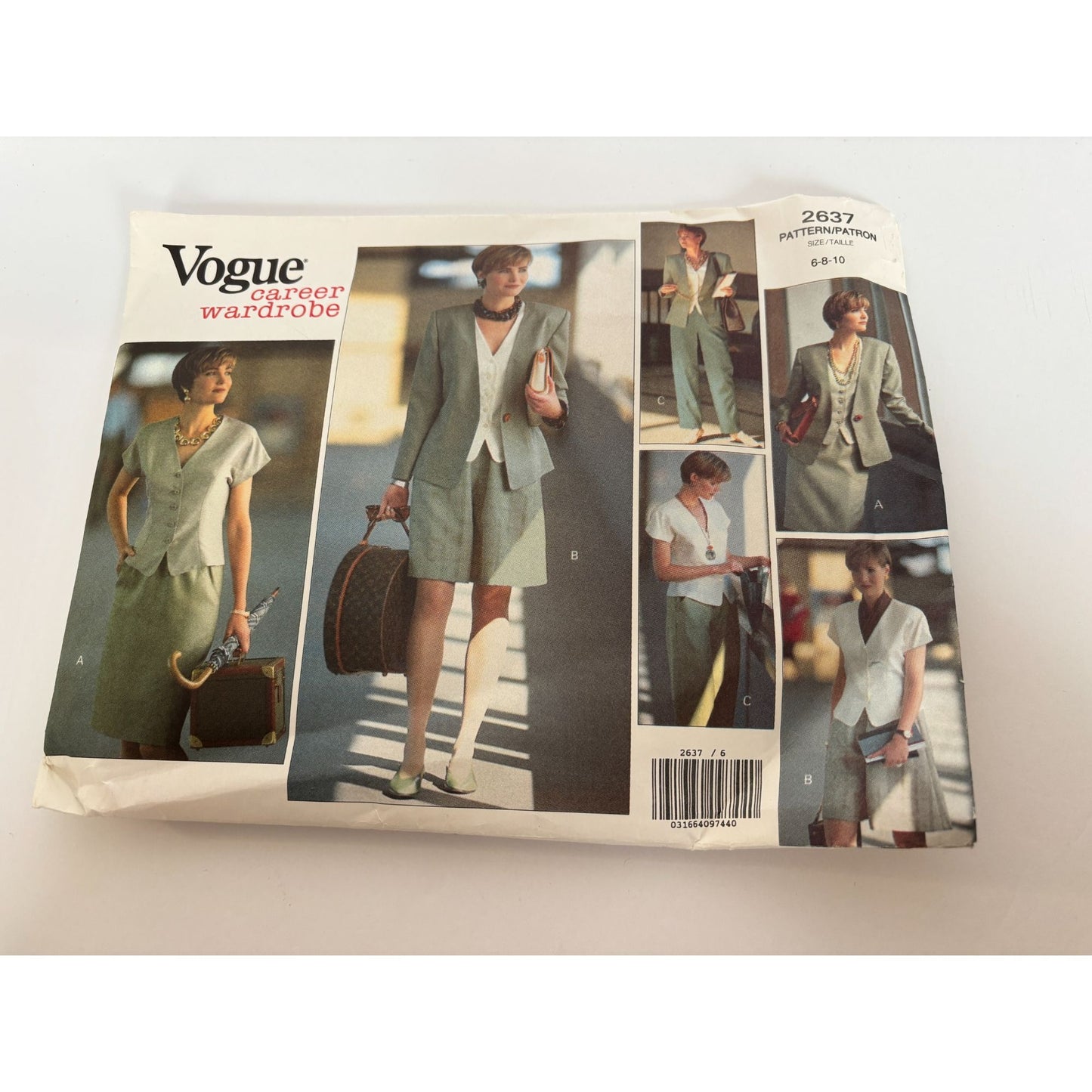 Vogue Sewing Pattern 2637 Career Wardrobe 6-10 Jacket Skirt Shorts Pants Easy UC