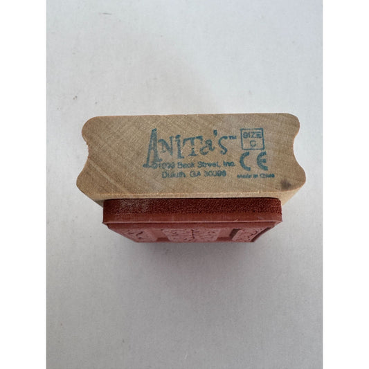 Anitas Rubber Stamp Decorative Letter H Initial Square Ornate Card Making Craft