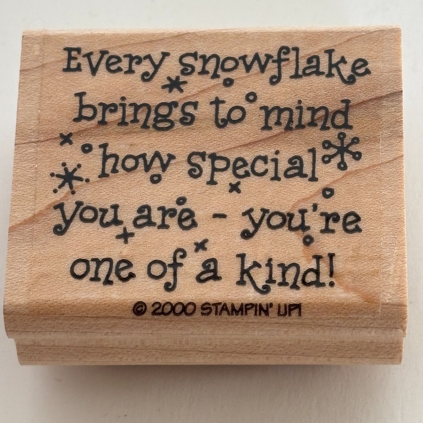 Stampin Up Rubber Stamp Snowflake Friends Special Friendship Card Making Words