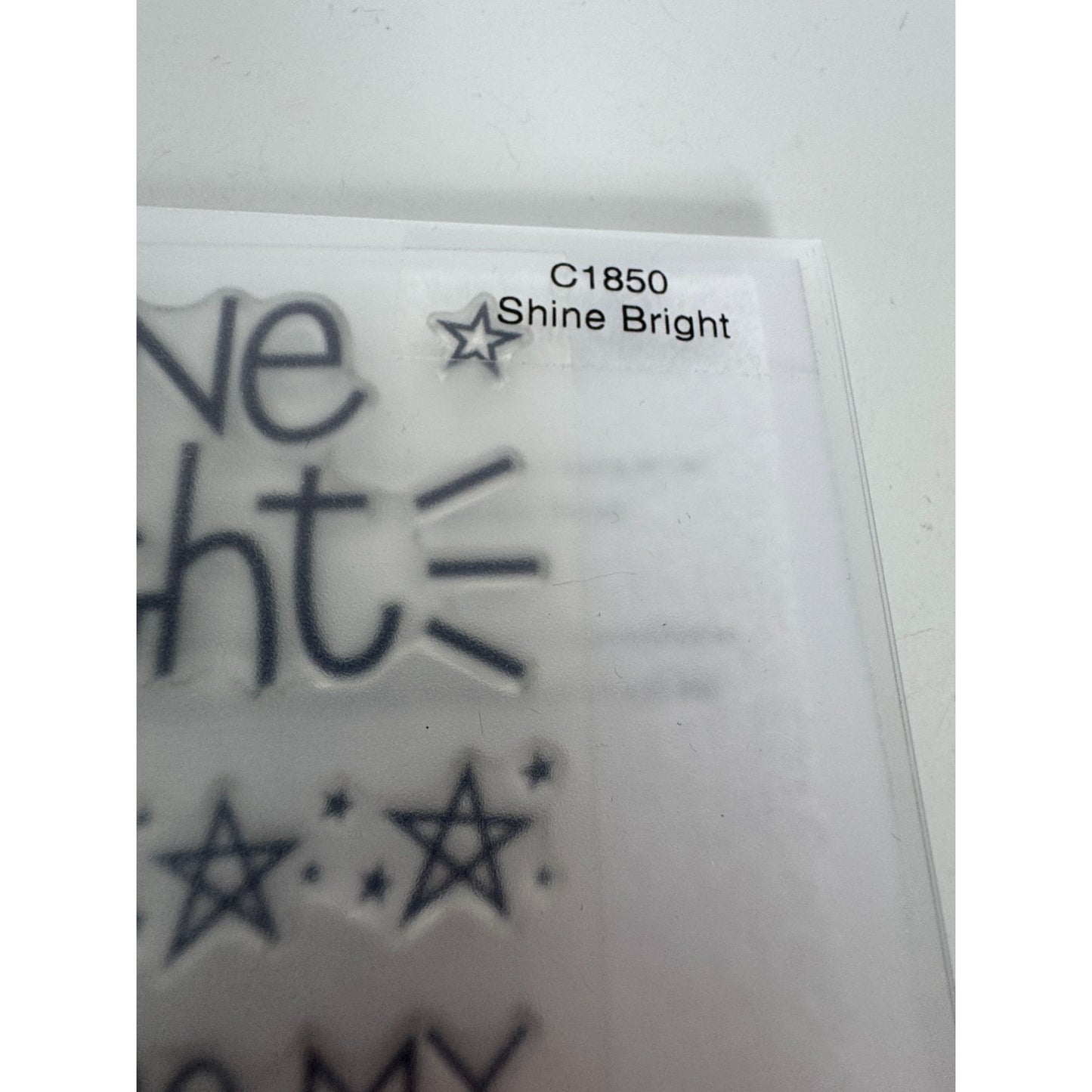 CTMH My Acrylix Acrylic Stamp Set Shine Bright You are My Lucky Star Big Dipper