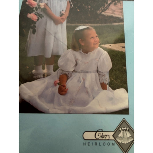 Chery Williams Heirloom Sewing Pattern Basic Square Yoke Dress Angel Sleeve 6-12