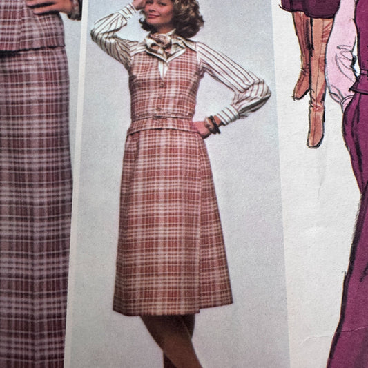 Vogue Paris Original Sewing Pattern 1268 Designer Power Suit Blazer Vintage 1970s 10 Uncut