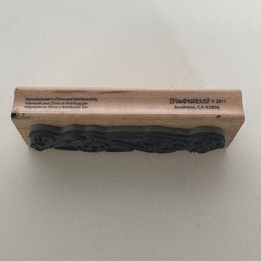 Stampendous Rubber Stamp Sports Border Basketball Football Hockey Soccer Ball