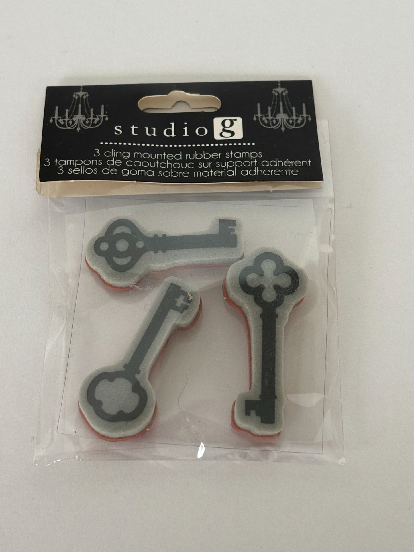 Studio G Cling Mounted Rubber Stamps Skeleton Key Designs Crafting Card Making 3