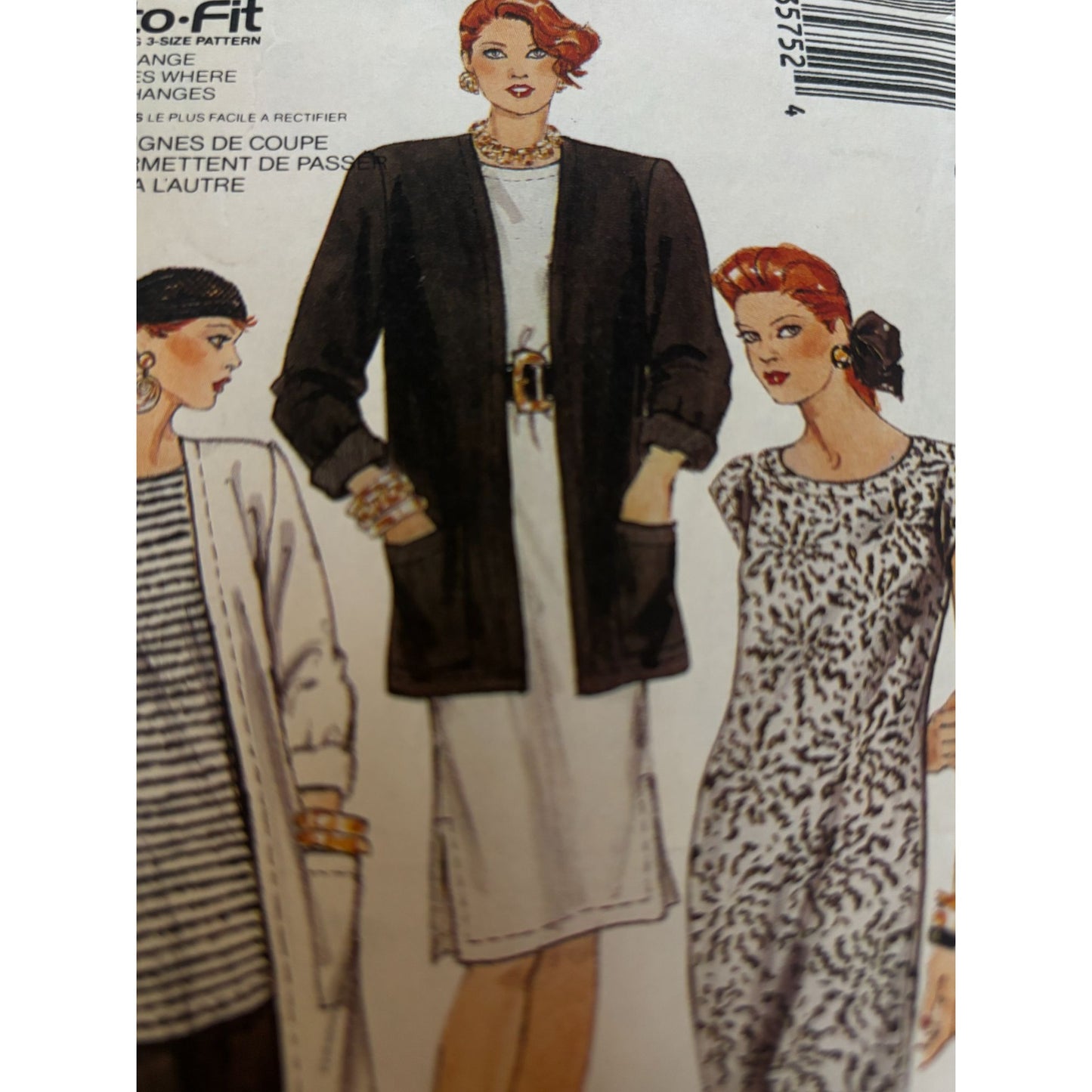McCalls Sewing Pattern 3575 Duster Coat Dress Tunic Pants Jacket Work 10-14 UC