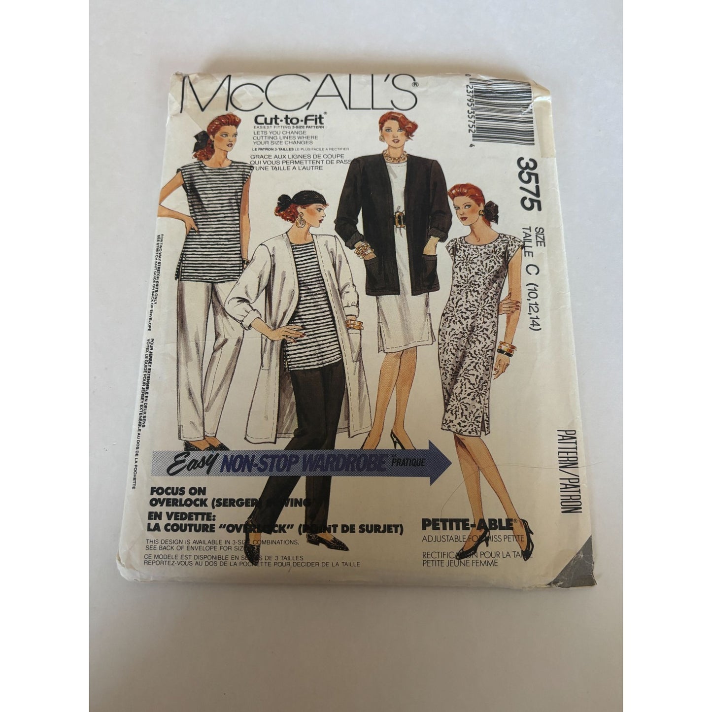 McCalls Sewing Pattern 3575 Duster Coat Dress Tunic Pants Jacket Work 10-14 UC