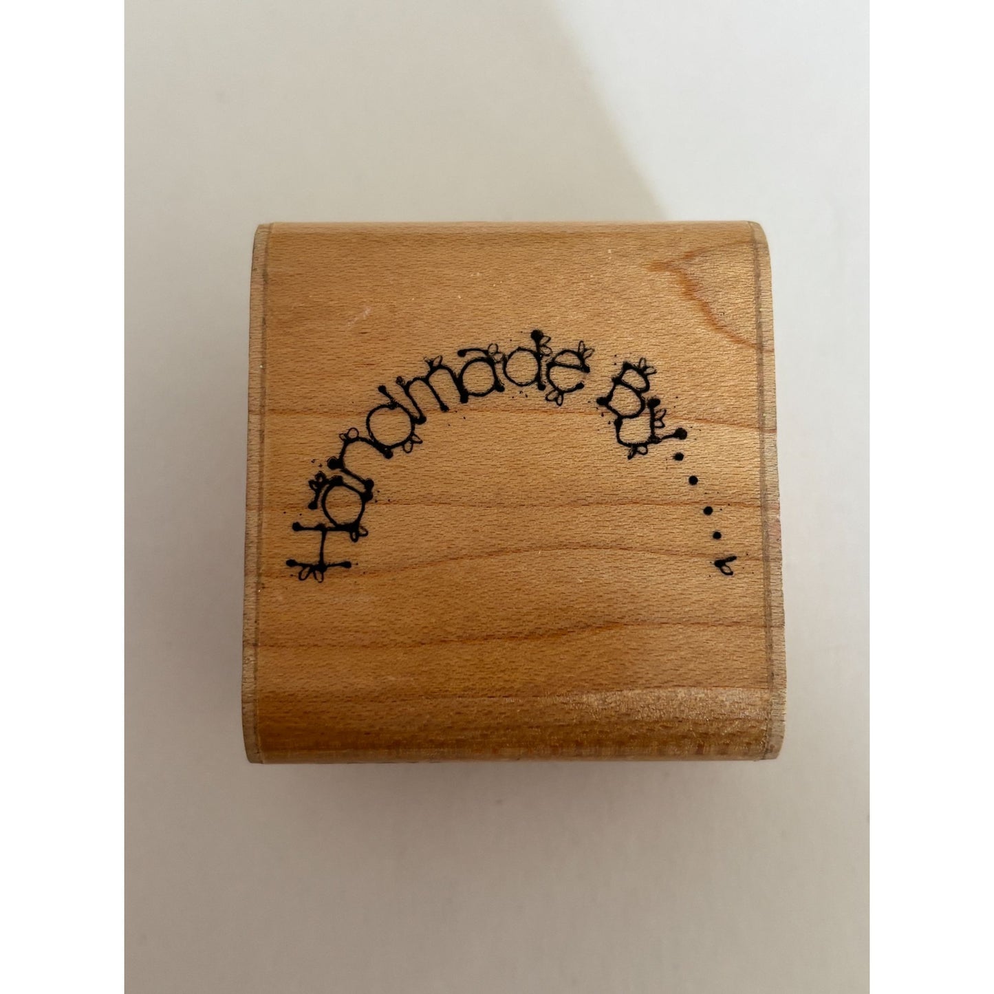 DOTS Rubber Stamp Handmade By Gift Tag Cardmaking Crafter Craft Card Maker Art
