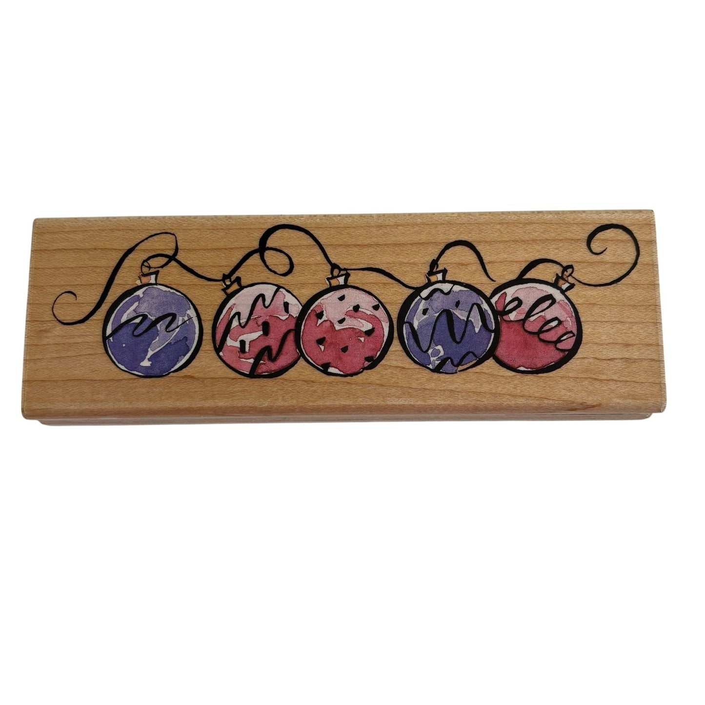 Penny Black Wood Rubber Stamp Christmas Ornament Border Card Making Holidays Big