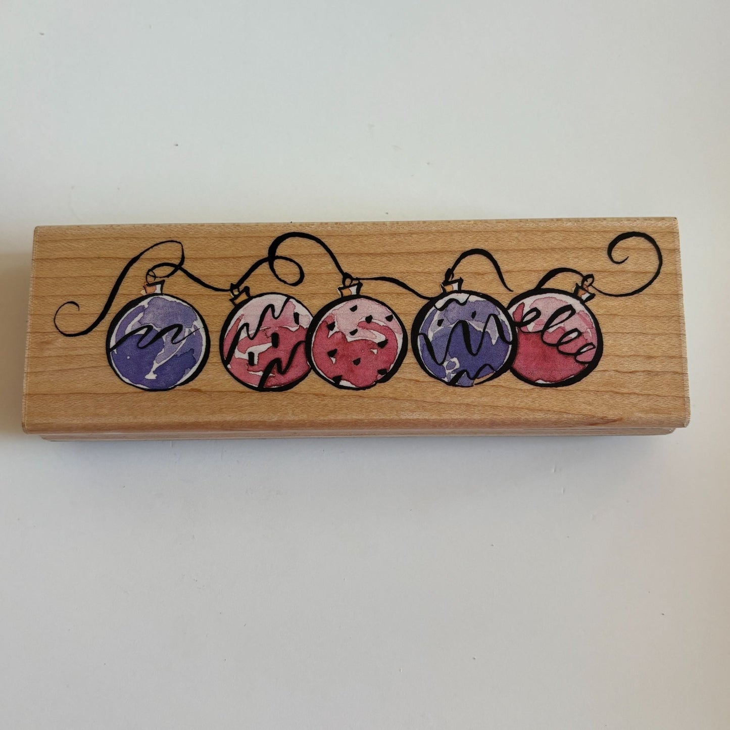 Penny Black Wood Rubber Stamp Christmas Ornament Border Card Making Holidays Big
