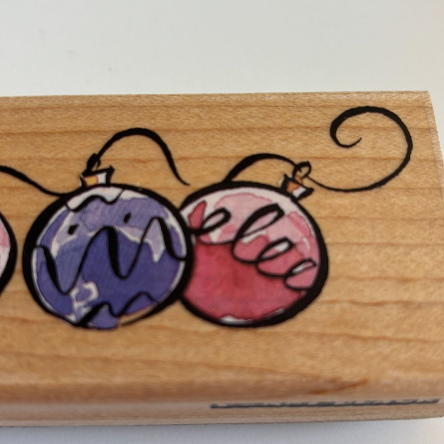 Penny Black Wood Rubber Stamp Christmas Ornament Border Card Making Holidays Big