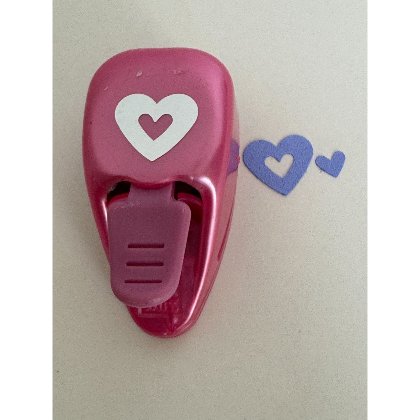 EK Success Heart Shaped Craft Paper Punch Double Valentines Day Card Making 1 in