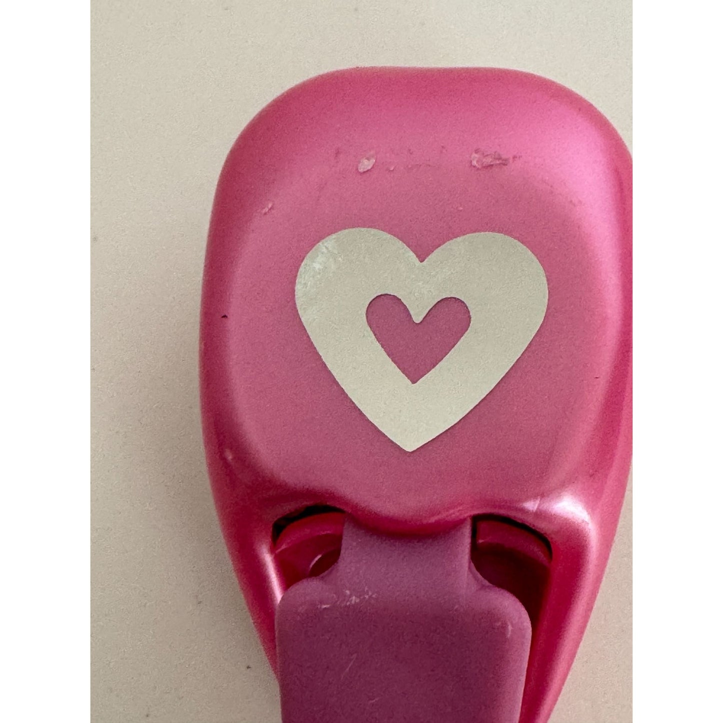 EK Success Heart Shaped Craft Paper Punch Double Valentines Day Card Making 1 in