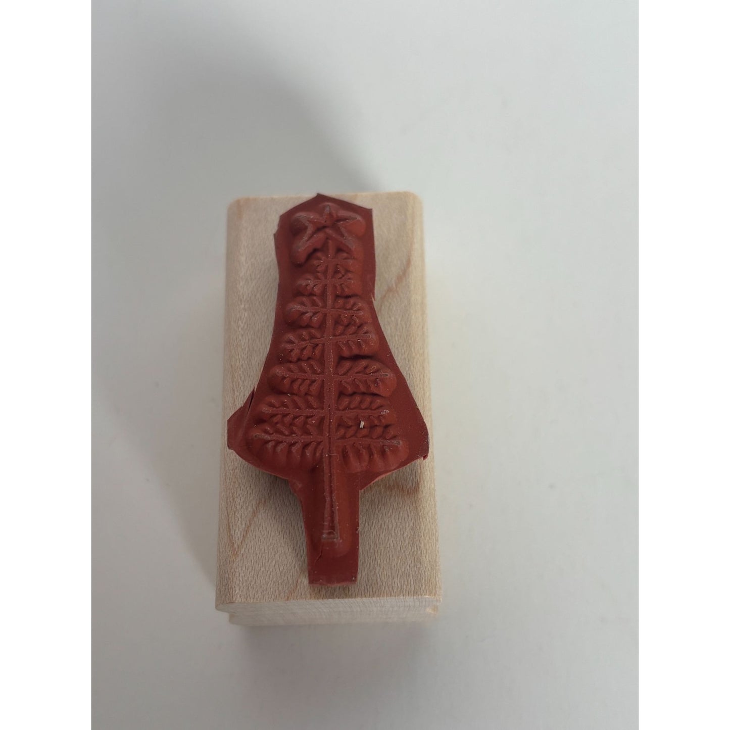 Stampin Up Rubber Stamp Christmas Tree Star Top Small Holidays Card Making 2 in