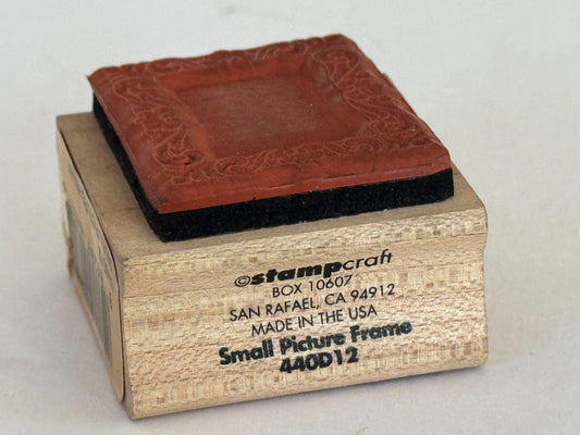 Stampcraft Rubber Stamp Small Picture Frame Rectangle Ornate Card Making