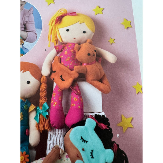 Simplicity Sewing Pattern S3053 Soft Doll and Doll Clothing Toddler Elaine Heigl