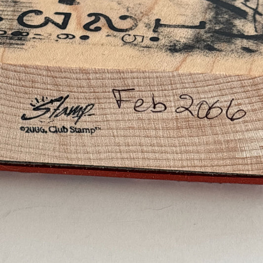 Club Stamp Rubber Stamp Let Me Count the Days Grunge Numbers Journal Mixed Media