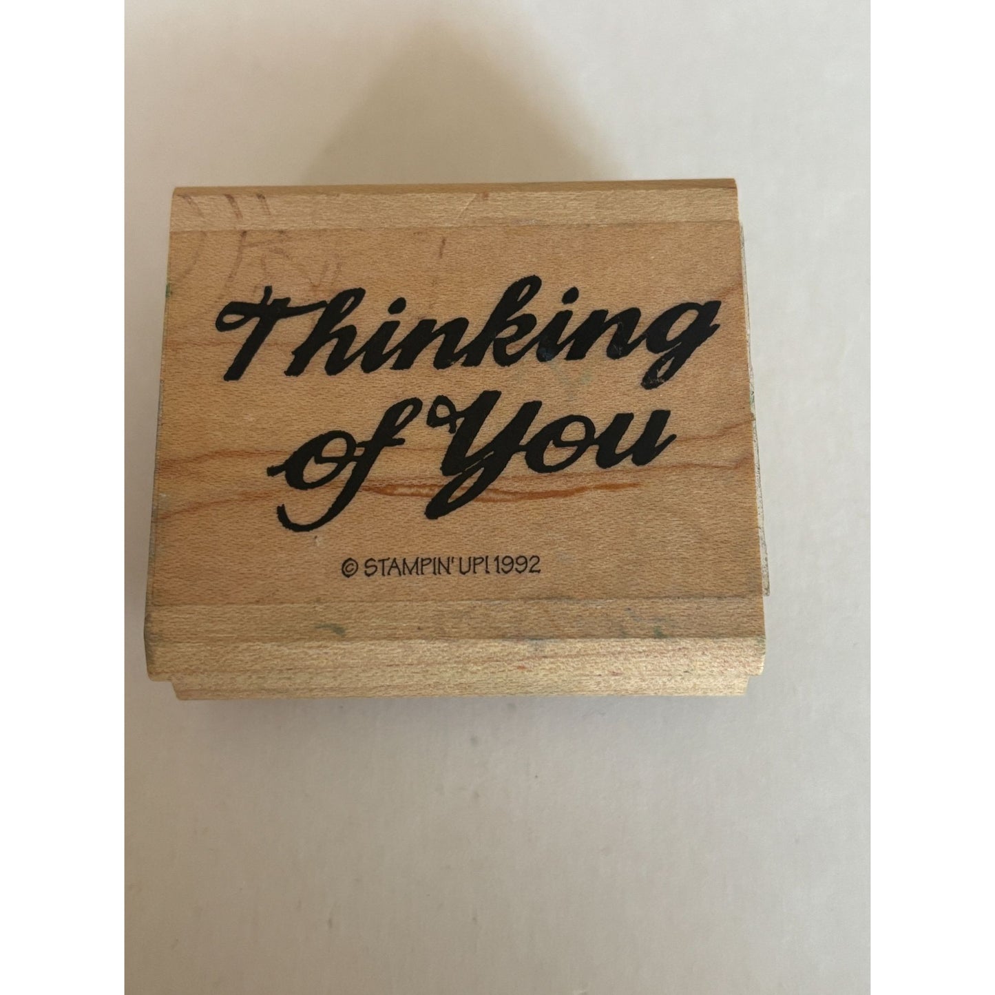 Stampin Up Rubber Stamp Thinking of You Card Making Sentiment Cursive Words