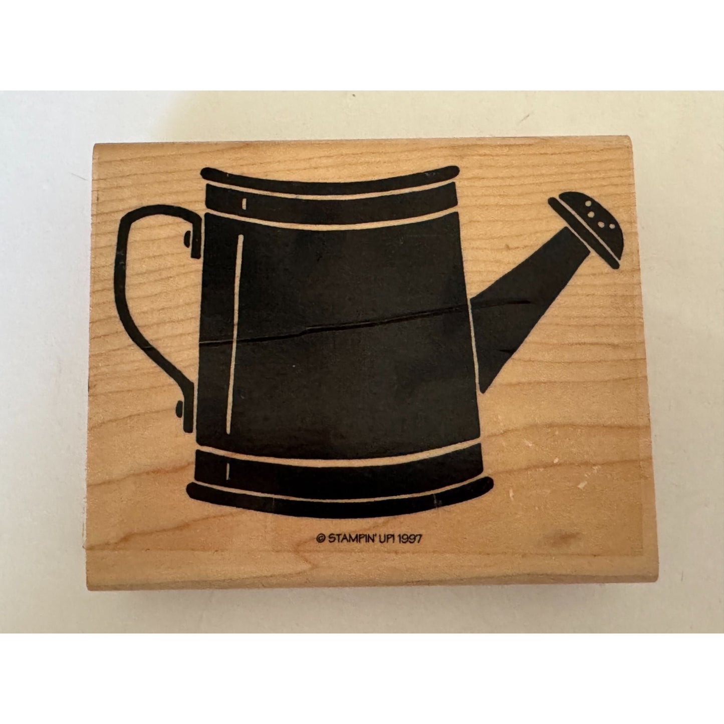 Stampin Up Rubber Stamp Watering Can Large Big Garden Spring Summer Card Making