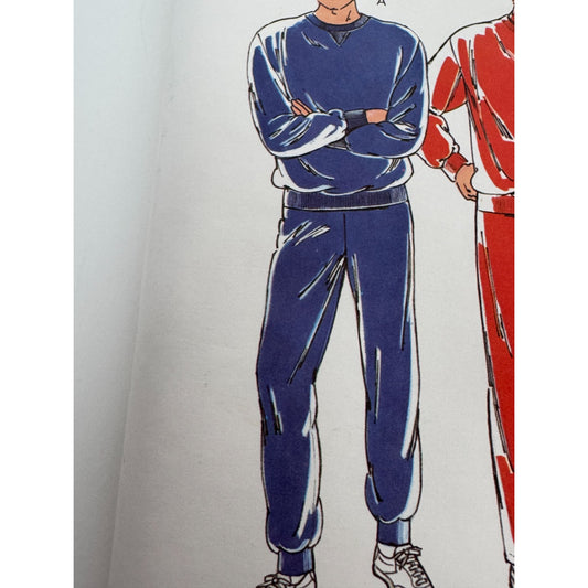 Kwik Sew Sewing Pattern 1916 Mens Sweatsuit Jogging Suits Athletic Shirt 1X-4X
