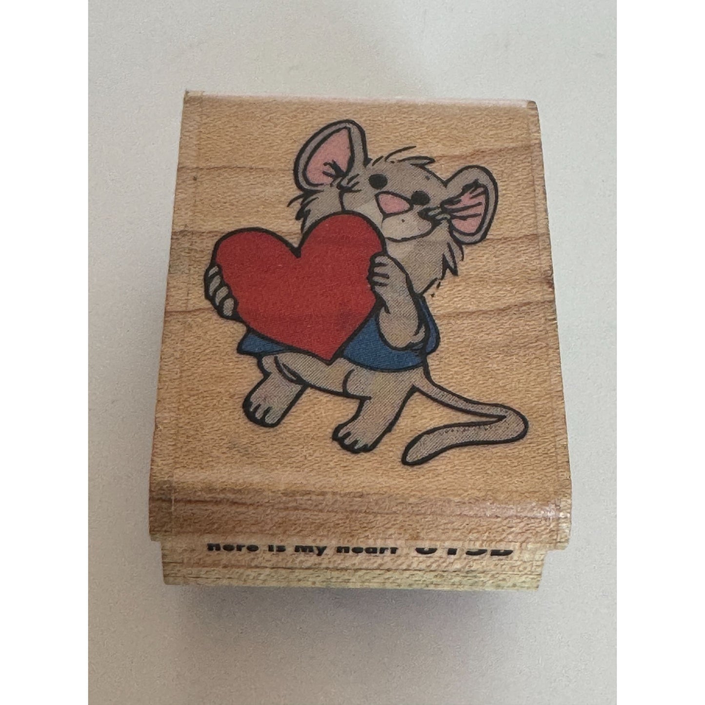 Rubber Stampede Rubber Stamp Suzys Zoo Here Is My Heart Mouse Love Anniversary