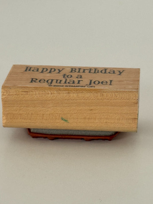 Stampin Up Rubber Stamp Happy Birthday To A Regular Joe Coffee Pun Funny Words