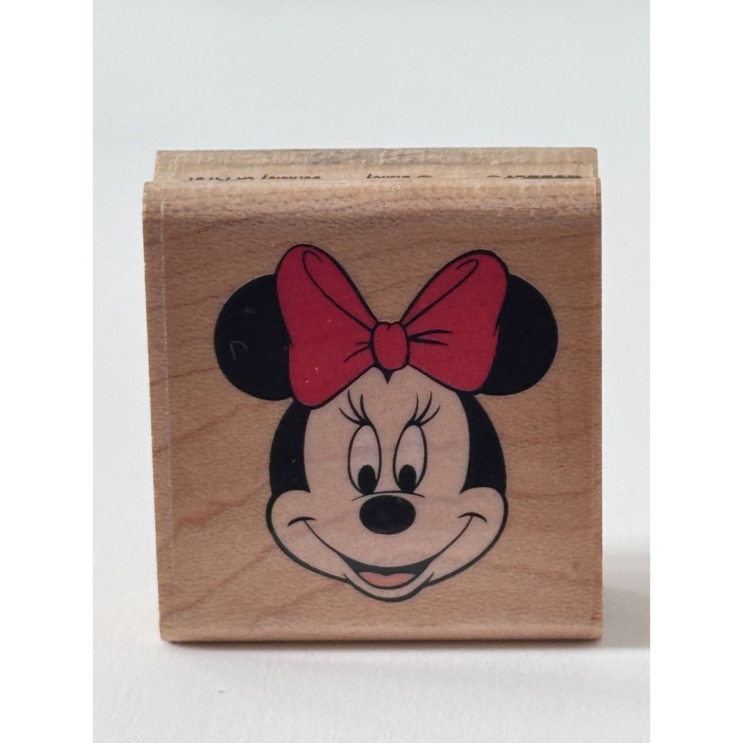 Rubber Stampede Disney Minnie Mouse Rubber Stamp Portrait Happy Face Card Making Smile Bow