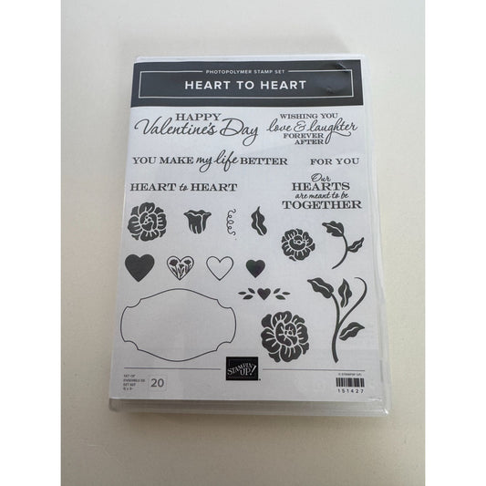 Stampin Up Photopolymer Stamp Set Heart To Heart 20 Pcs Valentines Day For You