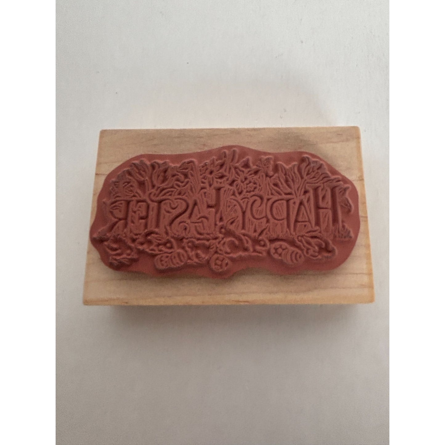 PSX Wood Rubber Stamp Happy Easter Greeting Card Making Sentiment Words G-830