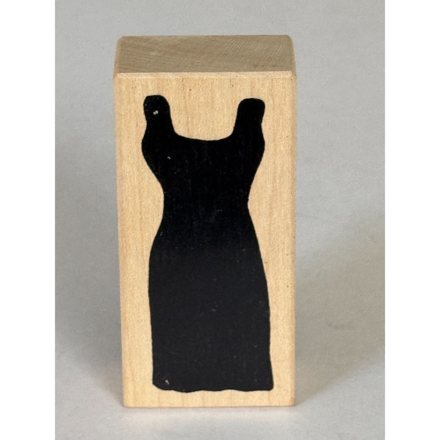 American Art Stamp Rubber Stamp Black Dress Silhouette Fashion Card Making Craft