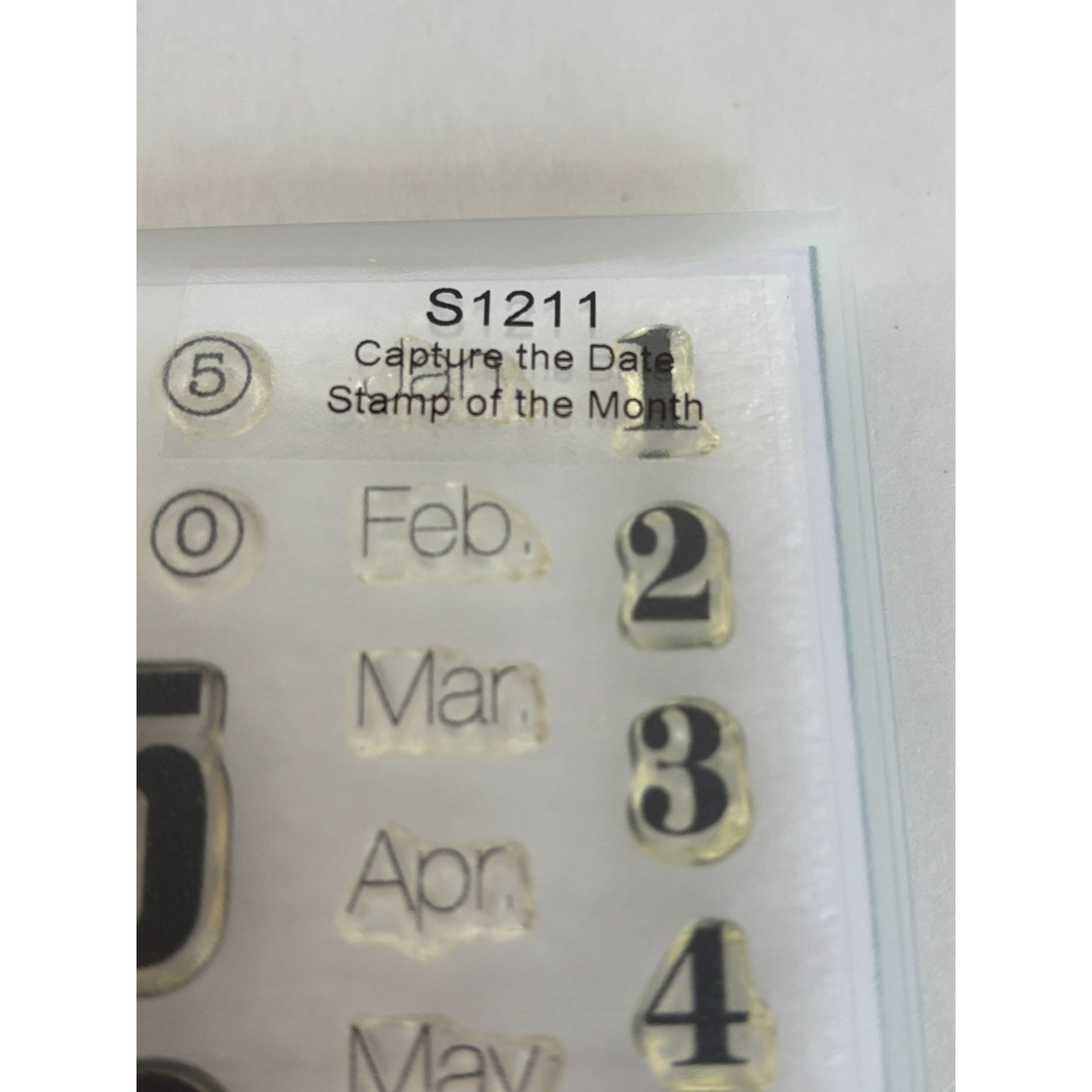 CTMH Acrylic Stamp Set Capture the Date Calendar Junk Journaling Months Numbers
