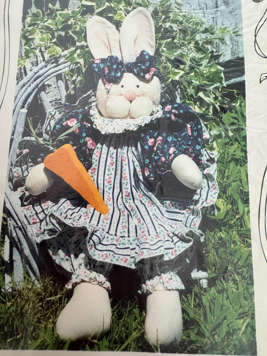 Madonna Doll Making Pattern Cloth Rabbit Mufee de Wabbit 20 Inch Sewing Vintage