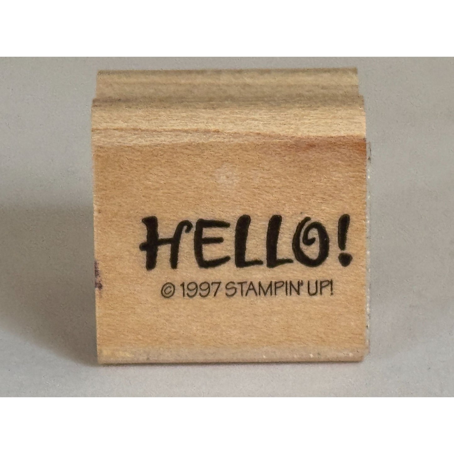 Stampin Up Rubber Stamp Hello Friendship Greeting Card Making Word Sentiment