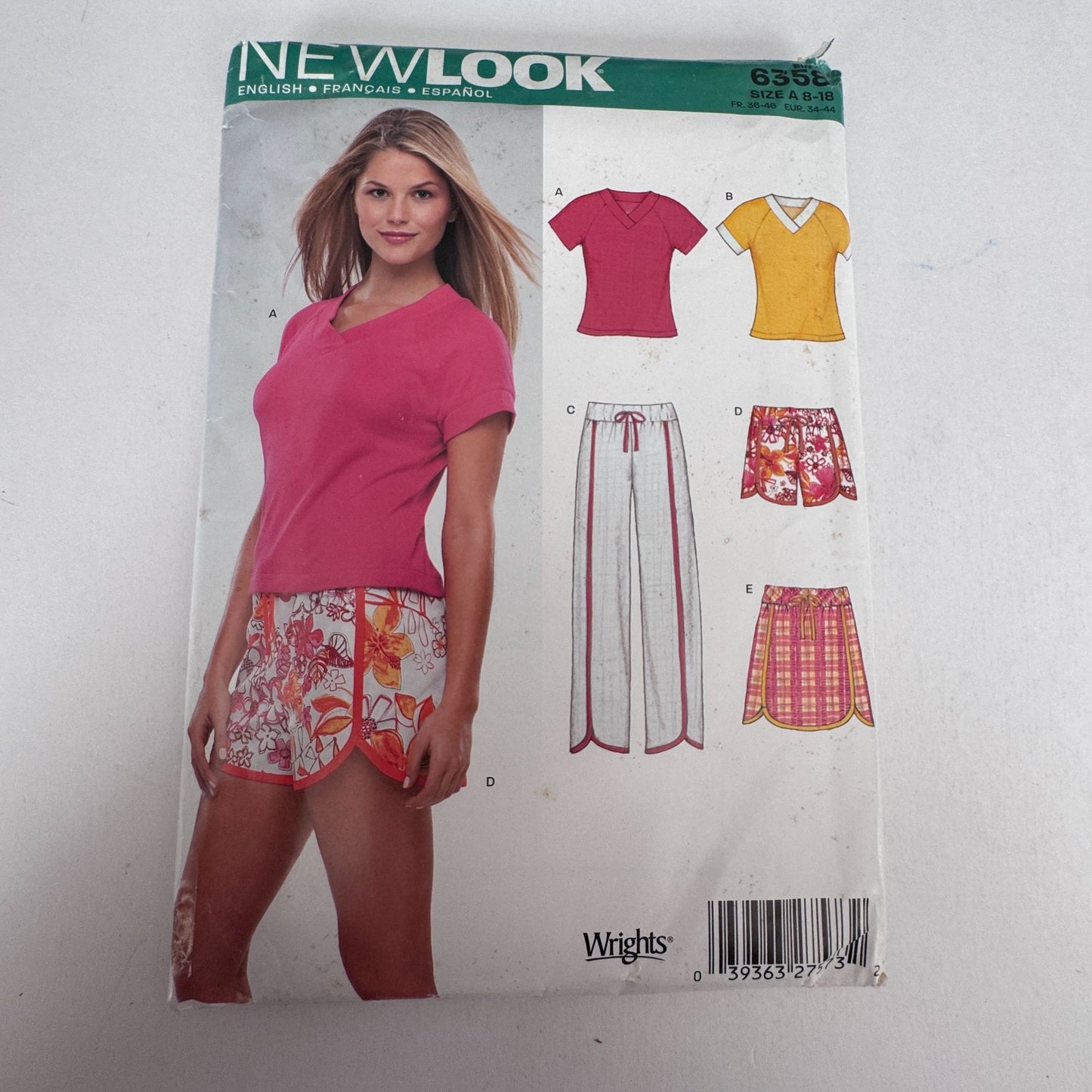Simplicity Sewing Pattern 6358 Lounge Set Loungewear Tops Shorts Pants Y2K 8-18 Uncut Casual