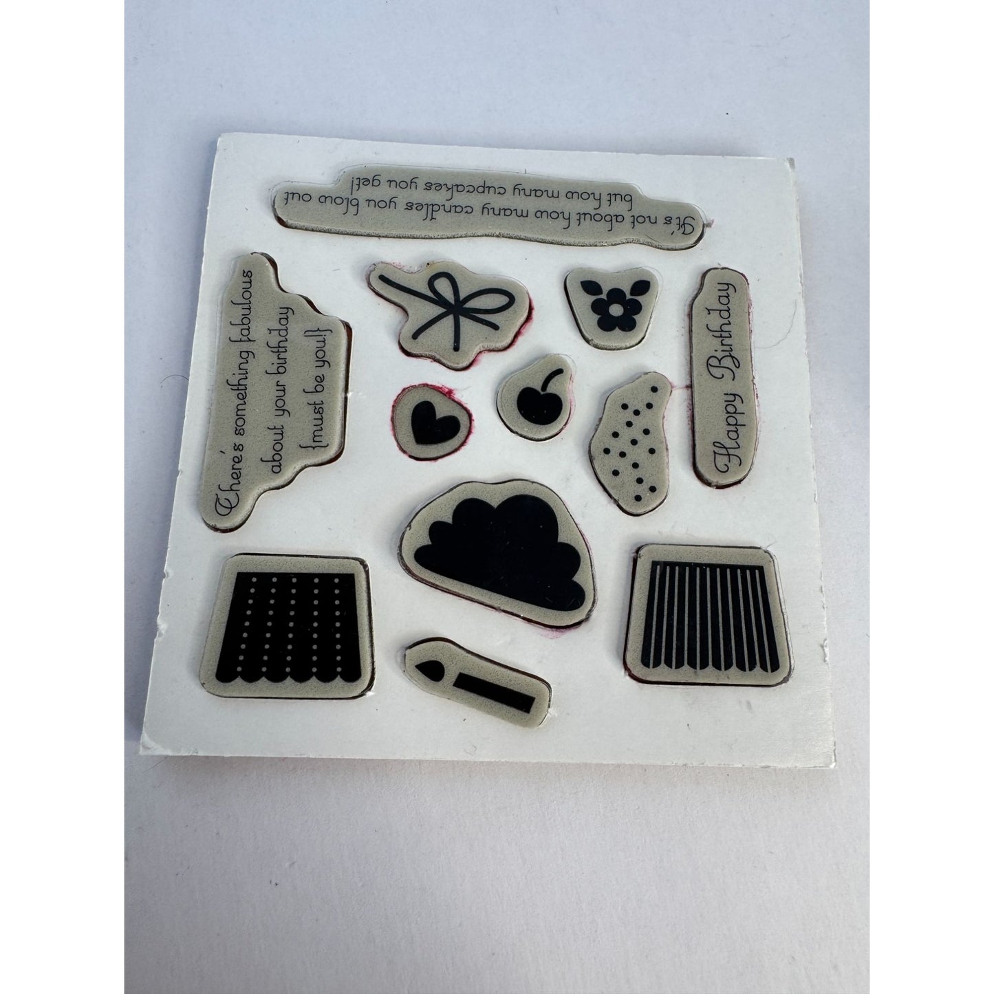 Stampin Up Clear Mount Rubber Stamp Create A Cupcake Happy Birthday Candle