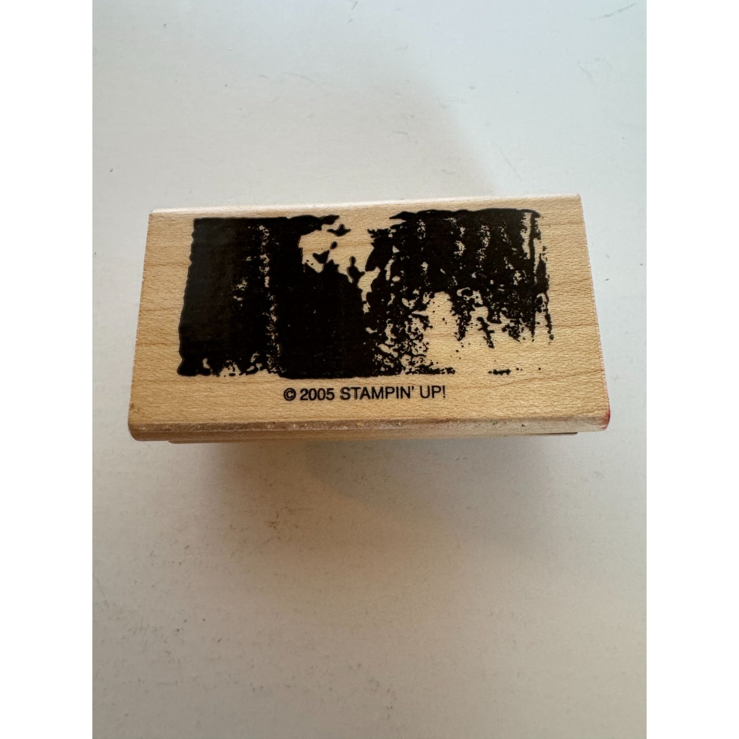 Stampin Up Rubber Stamp Smudge Abstract Art Card Making Background Silhouette