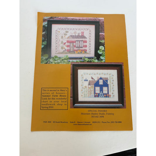 The Workbasket Counted Cross Stitch Pattern Autumn House Fall Season Cabin 389