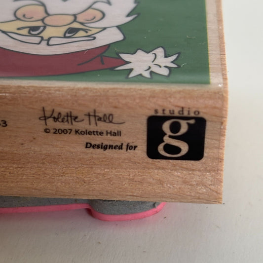 Studio G Rubber Stamp Santa Claus Face Christmas Card Making Holiday Paper Craft