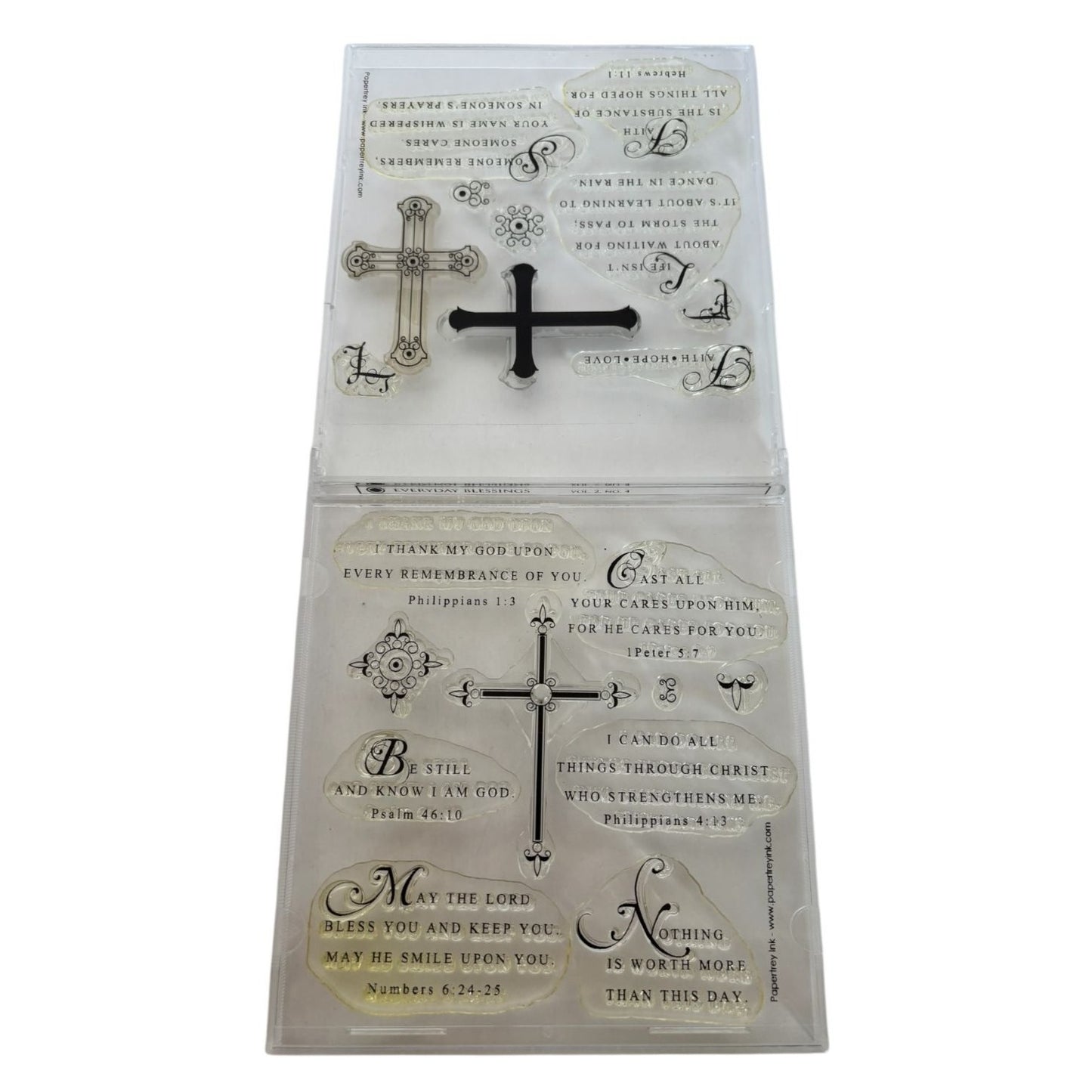 Papertrey Ink Clear Stamp Set Everyday Blessings Christian Cross Bible Quotes